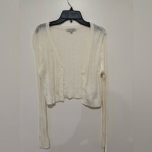 Love Tree Ivory Button-Up Cardigan